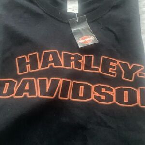 Harley-Davidson Black Tee with Orange Logo